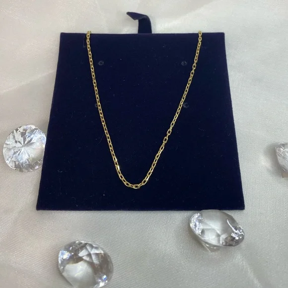 14K YELLOW GOLD small paperclip link chain REAL GOLD 18” - Picture 5 of 13